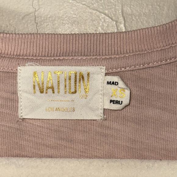 Nation LTD Mallory Flutter Sleeve Shirt Dress in light pink size Xs. - Picture 4 of 6